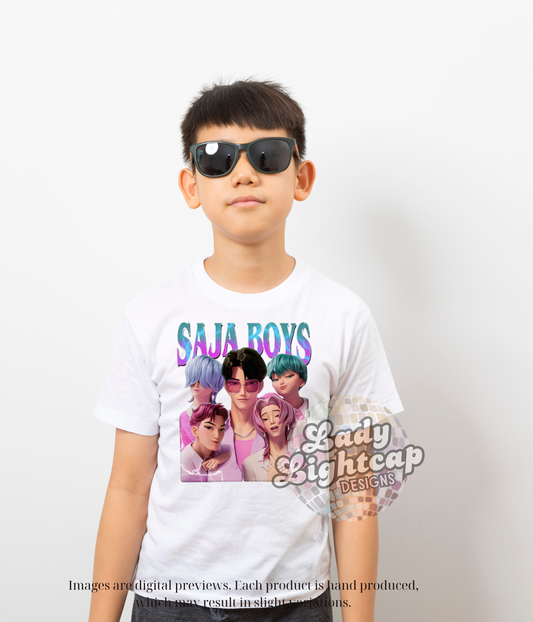 Saja Boys Tee Poster Style / K Pop Demon Hunters