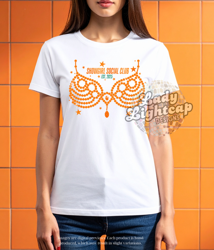 Showgirl Social Club Bejeweled Top Tee / Life of a / Showgirl Merch / Swift Tee / Swift Tshirt