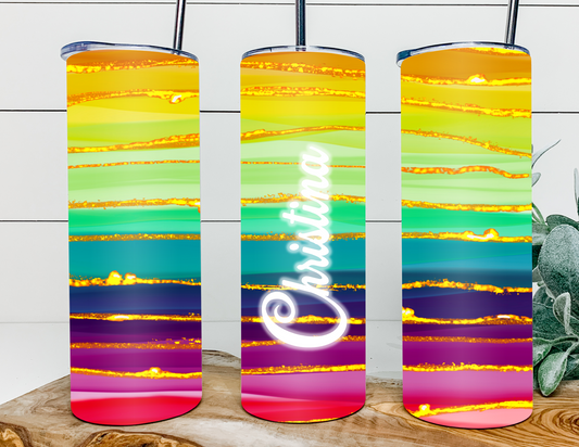 Rainbow Razzle Tumbler